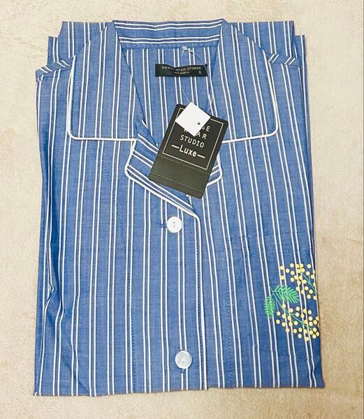パジャマ 長袖 長ズボン 前開き 綿100% S
