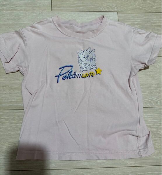 GU ポケモン Tシャツ 半袖 トゲピー 100cm キッズ 子ども服 ピンク