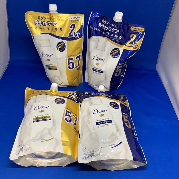 3FOSS Dove ダヴ シャンプー コンディショナー 大容量 詰め替え 2kg モイスチャーケア 4点セット