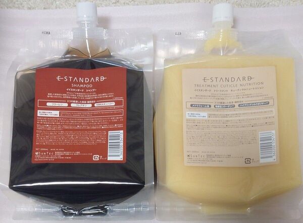 新品未開封 イイスタンダード シャンプー、トリートメント レフィル 各2000ml E STANDARD