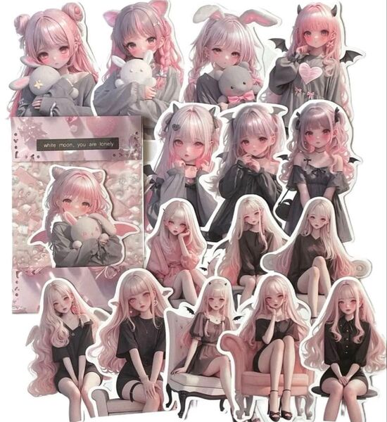 K-324-2 コラージュ素材 素材シート 女の子 おすそ分け