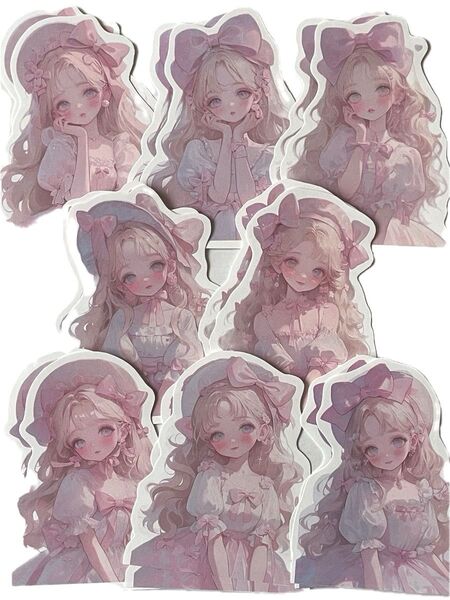 K-404-1 ☆1点限定☆コラージュ素材 素材シート 女の子 おすそ分け