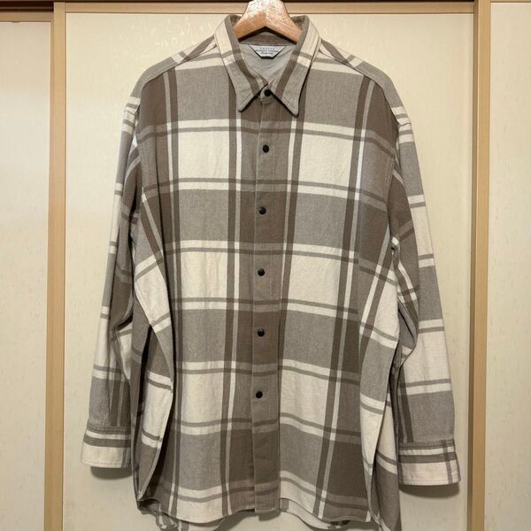 unused 16aw ビッグシルエットチェックシャツ 長袖シャツ