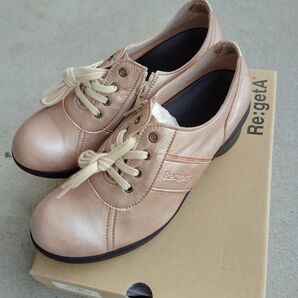 リゲッタウォーク/Re:getA ウォーキングシューズ パールピンク LL ヒールスニーカー ウェッジソール