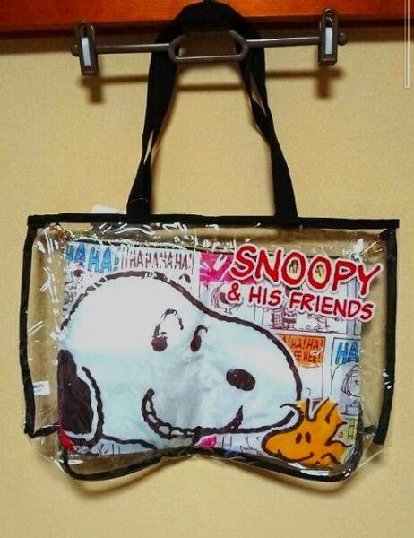 【新品未使用】スヌーピー 大きめビニールトートバッグ SNOOPY