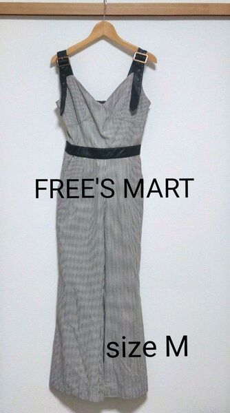 【FREE'S MART】フリーズマート 千鳥格子柄 サロペット Mサイズ マキシ丈