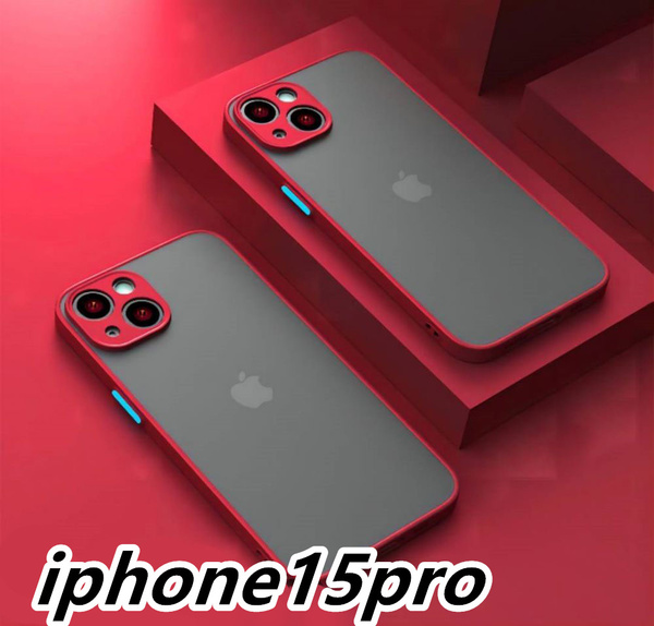 iphone15proケース カーバー TPU 可愛い 韓国お洒落 マット ブラック 黒 軽量 ケース 耐衝撃 高品質180