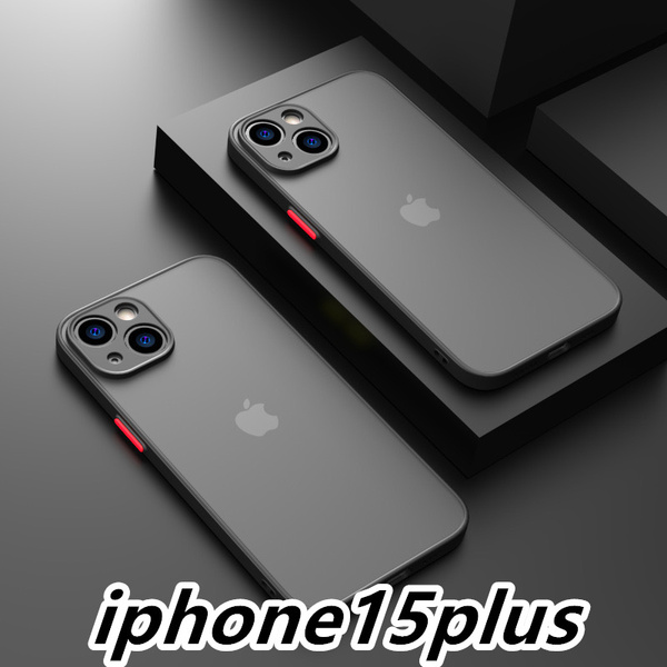 iphone15plusケース カーバー TPU 可愛い お洒落 マット ブラック 黒 軽量 ケース 耐衝撃 高品質294