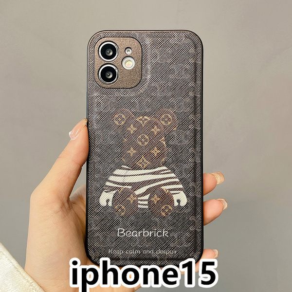 iphone15ケース カーバー TPU 可愛い 熊 お洒落 韓国 軽量 ケース 耐衝撃 高品質 ブラウン28