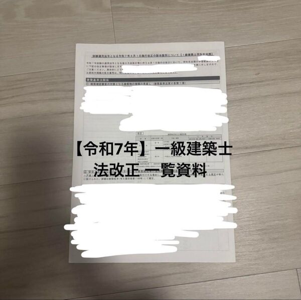 【令和7年度】一級建築士 建築基準法改正 一覧表 ⑥