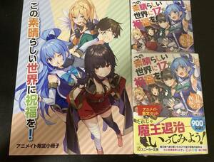 この素晴らしい世界に祝福を！ 17巻 アニメイト限定セット 4Pリーフレット＆限定小冊子付き 暁なつめ 三嶋くろね 特典 このすば