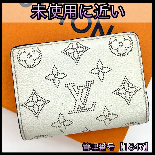 日本限定 LOUIS VUITTON ルイヴィトン 折財布 モノグラム マヒナ ポルトフォイユ クレア 1847