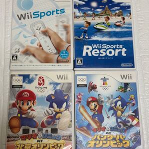 Wii Sports Resort マリオ&ソニック AT北京 バンクーバーオリンピック 4本セット ソフト