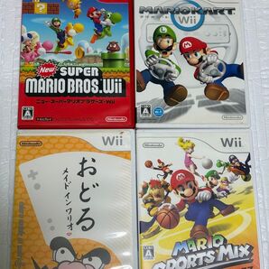 マリオカートWii ニュースーパーマリオブラザーズ おどるメイドインワリオ マリオスポーツミックス ソフト