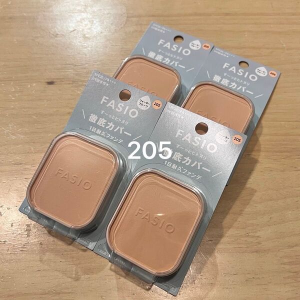 ファシオ エアリーステイ パウダーファンデーション 205 ライトオークル レフィル4個セット 新品未使用 バラ不可