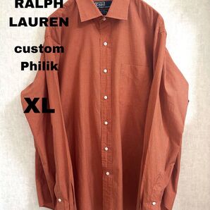 ポロ バイ ラルフローレン チェックシャツ XL オレンジ 長袖シャツ 春夏秋 シャツ RALPH LAUREN
