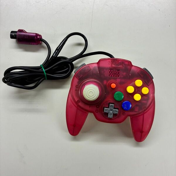 【ジャンク品】HORI製ニンテンドー64 コントローラー クリアレッド ホリパッドミニ64