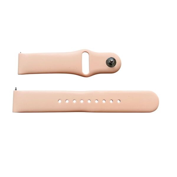 スマートウォッチベルト ベルトのみ 20mm T98 ピンク シリコンバンド 中古品