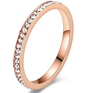 【大特価!】指輪 レディース ジルコニア エタニティー リング 2mm幅 チタン ピンキーリング ファッション アクセサリー
