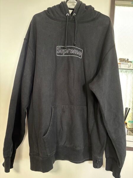 supreme KAWS Chalk BOX Logo Hooded Sweatshirt パーカー ボックスロゴ L