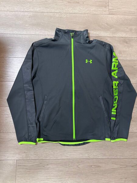 UNDER ARMOUR アンダーアーマー トレーニングウェア上下セットグレー×グリーン メンズM?