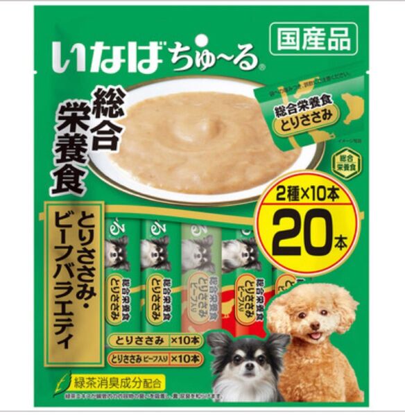 ちゅ~る総合栄養食 とりささみ・ビーフバラエティ 11本