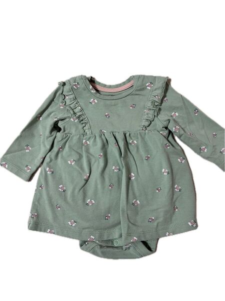 H&M ベビー ロンパース ワンピース 長袖 女の子 ベビー服