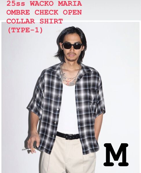 25ss WACKO MARIA OMBRE CHECK OPEN SHIRT