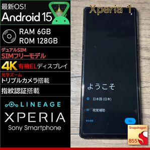 【Android15】Xperia 1 J9110 海外版SIMフリー