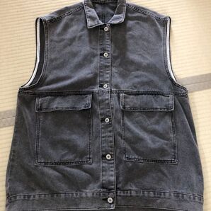 シーイン デニムベスト デニム ベスト アメカジ チャコール