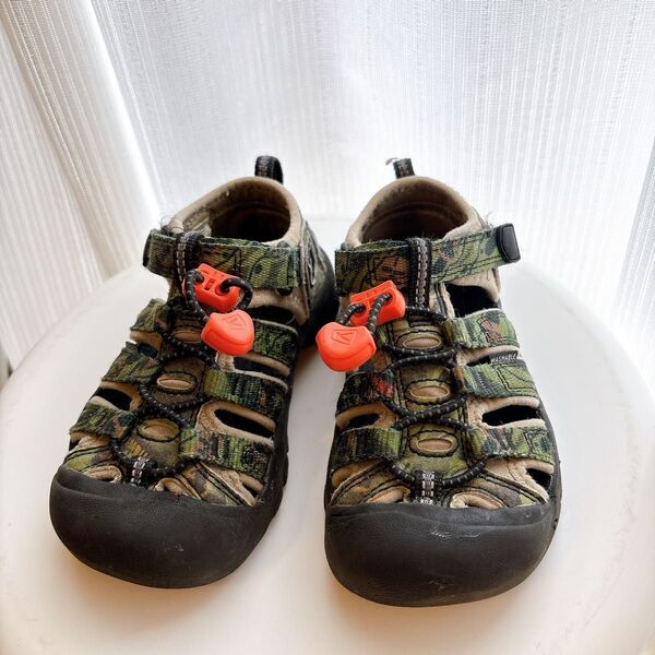 17センチ KEEN キーン ニューポート H2 サンダル カモフラージュ 迷彩 水陸両用
