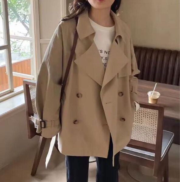 トレンチコート スプリングコート ベージュ アウター ベージュ 春 レディース