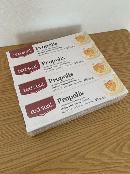 レッドシール redseal 歯磨き粉 プロポリス 160g 4本 フッ素不使用 ニュージーランド ミント