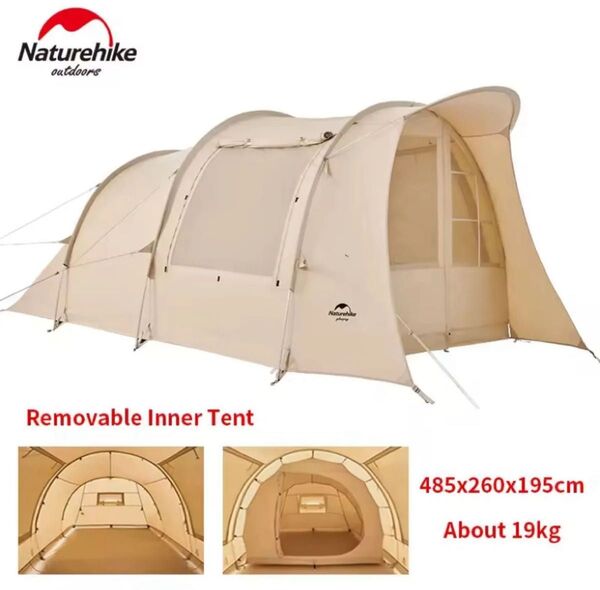 【新品未使用】Naturehike EAVES トンネルテント 二層ループ tc素材 大空間 10㎡ 取り外し可能なインナーテント