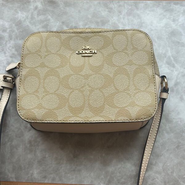 COACH コーチ ショルダーバッグ シグネチャー ベージュ
