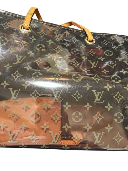 ルイ・ヴィトンモノグラム トートバッグ ハンドバッグ LOUIS VUITTON 大容量 バッグ サマーバック 海水浴 ビニール製