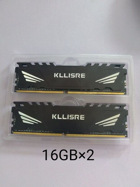 KLLISRE メモリー 32GB 16GB×2 DDR4-3200 PC4-25600U-CL22 PCパーツ 自作 メモリ