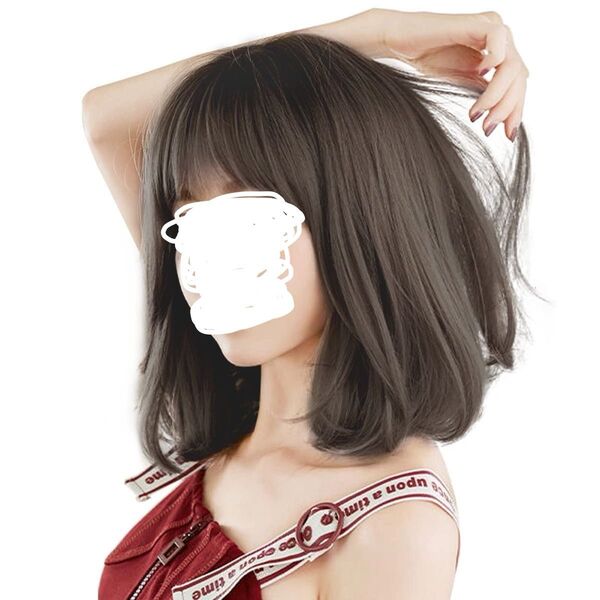 ウィッグ ミディアム ボブ セミロング 巻き髪 フルウィッグ カール 女性 かつら 耐熱 (ライドブラウン)