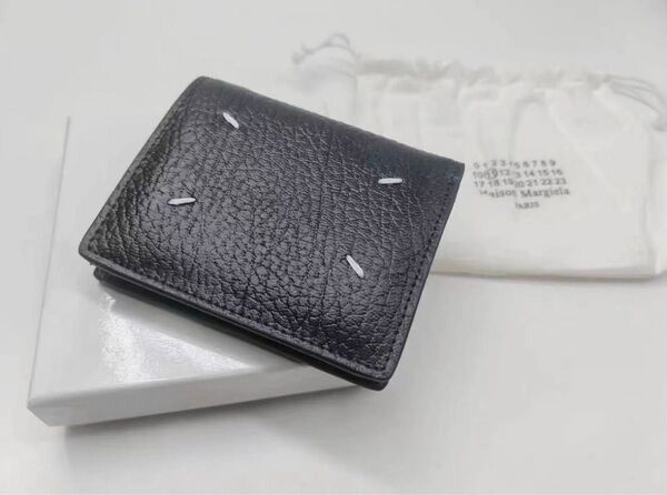 Maison Margiela メゾンマルジェラ二つ折り財布 コンパクト財布 黒