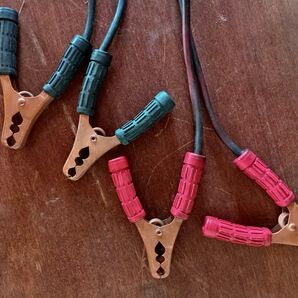 バッテリーブースターケーブル中古2.4m/電線外径10mm