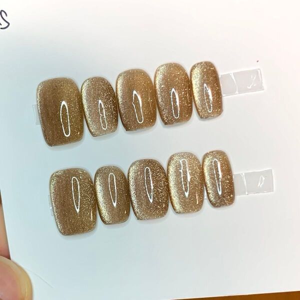 250 現品ネイルチップ XSサイズ 親指長さ17mm ハンドメイド マグネットうるうるツヤビー玉サイドフラッシュオフィス量産型