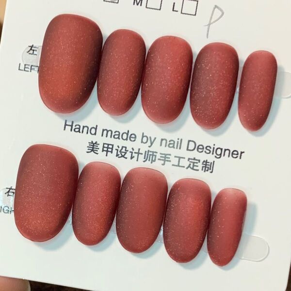 459 現品ネイルチップ Sサイズ 親指長さ19mm ハンドメイド マットマグネットツヤ奥行き量産型地雷系サブカル推しy2k