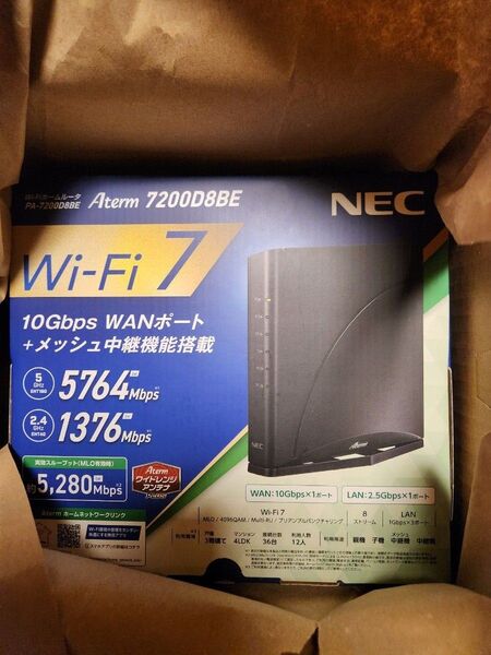 NEC PA-7200D8BE 無線LANルータ Aterm wi-fi 7
