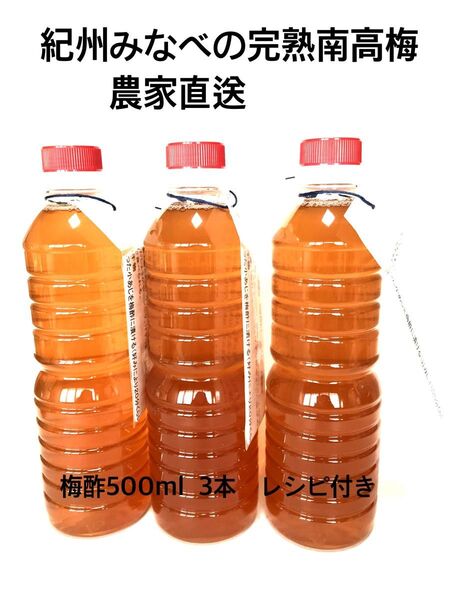梅酢500ml 紀州みなべの南高梅の本場から農家直送 白梅酢 完熟南高梅