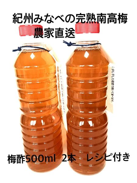梅酢500ml 白梅酢 紀州みなべの南高梅の本場から農家直送 完熟南高梅