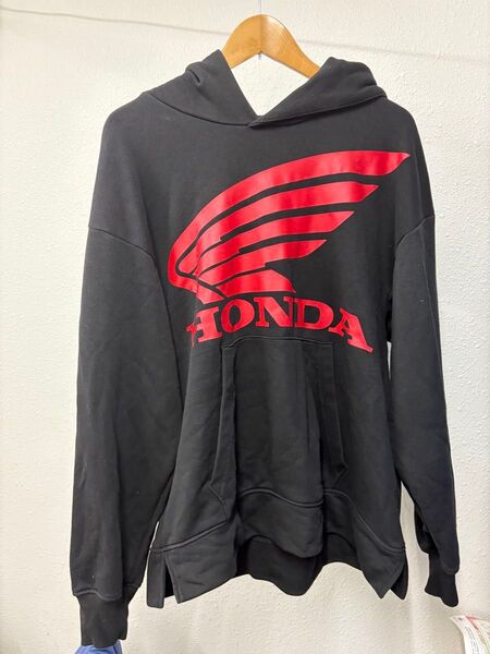 HONDAホンダパーカー L GU 企業ロゴ 黒