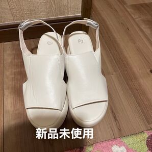 厚底サンダル ベージュ38