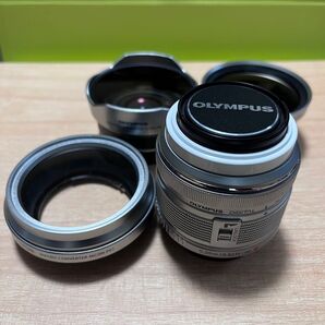 訳ありオリンパス Mズイコー14-42/3.5-5.6ⅡR コンバーターレンズ3個セット