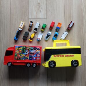 トミカで観光!はとバスおかたづけカバンバス トミカ収納トラック トミカ14台