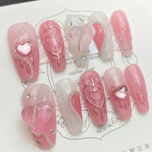 ネイルチップ ピンク pink キラキラ ネイル 可愛い デコレーション サマー バケーション ビーチ945586